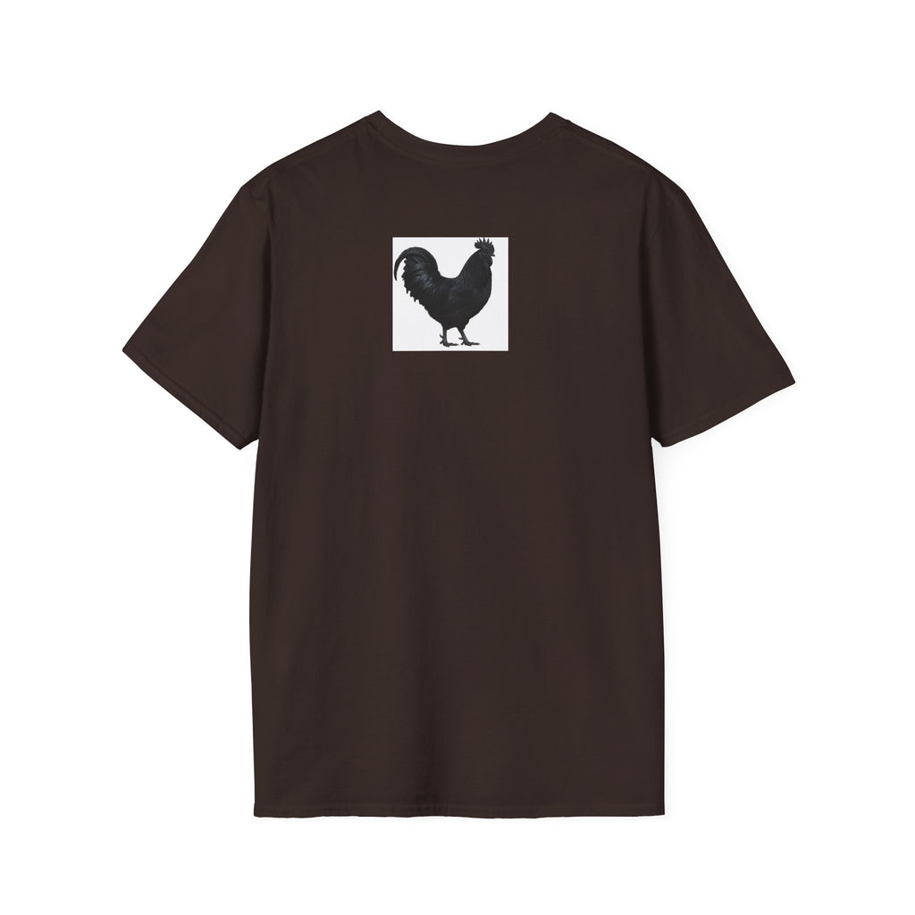 Rooster Sunset T-Shirt — "cock a doodle doooo" Humorous Farm Animal Tee