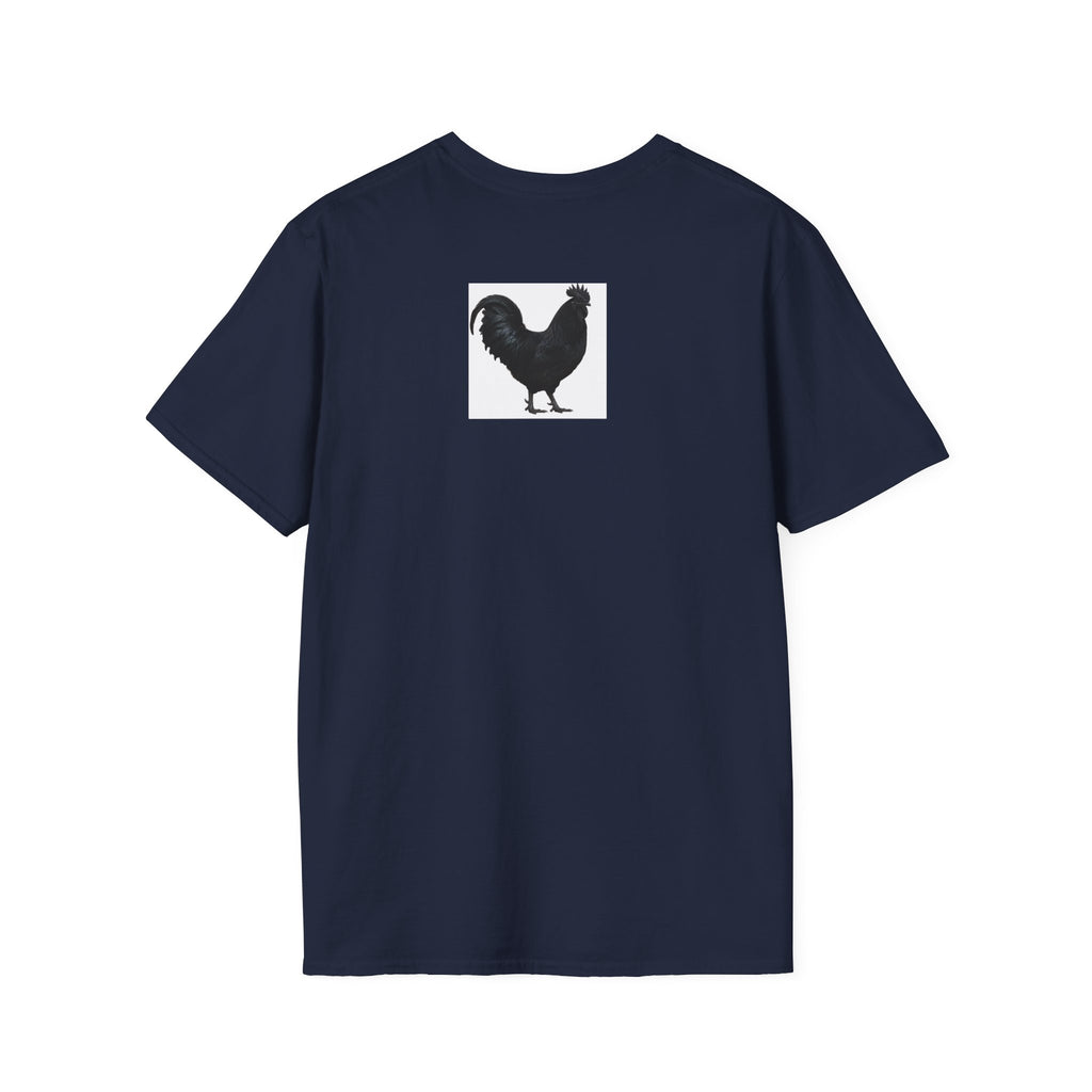 Rooster Sunset T-Shirt — "cock a doodle doooo" Humorous Farm Animal Tee
