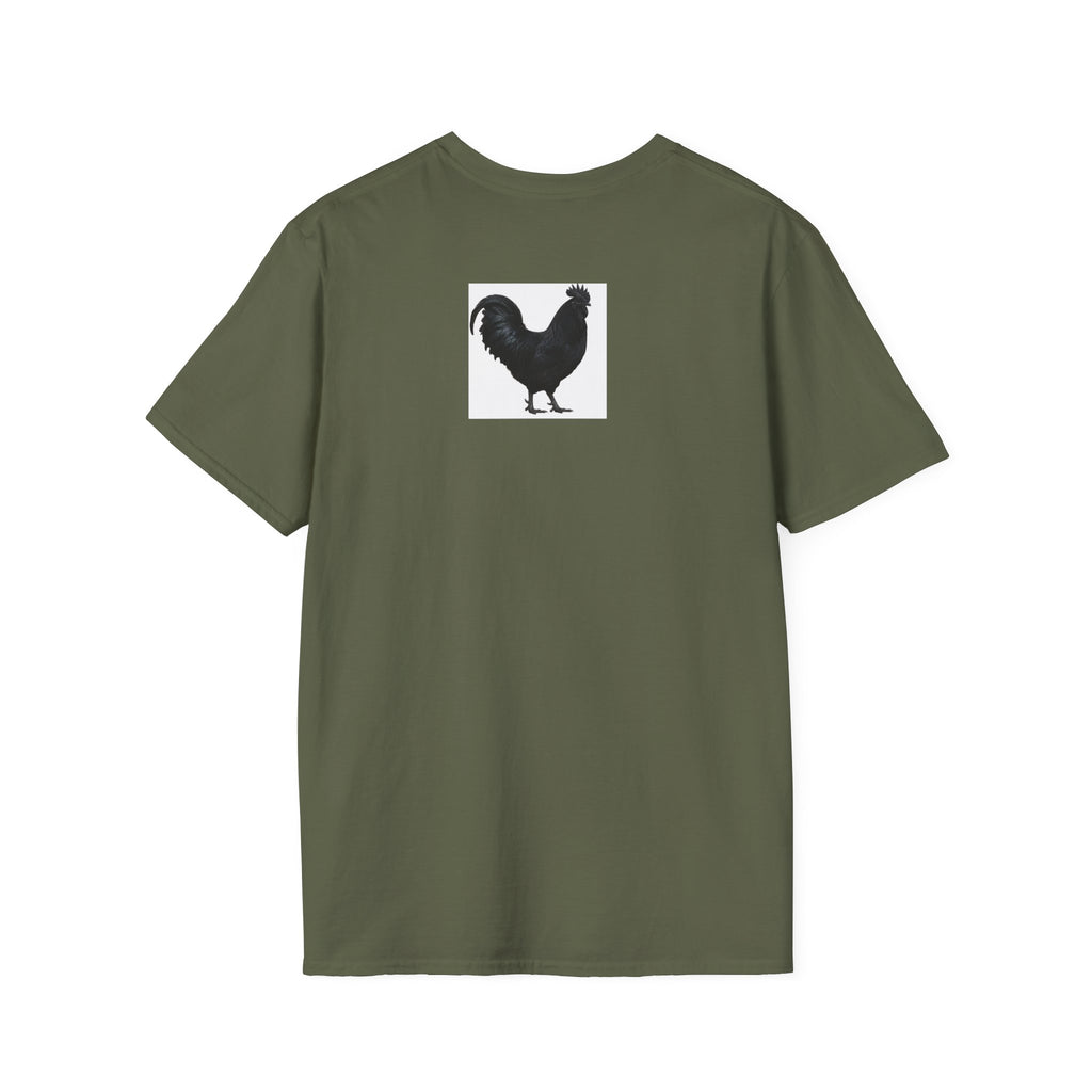 Rooster Sunset T-Shirt — "cock a doodle doooo" Humorous Farm Animal Tee