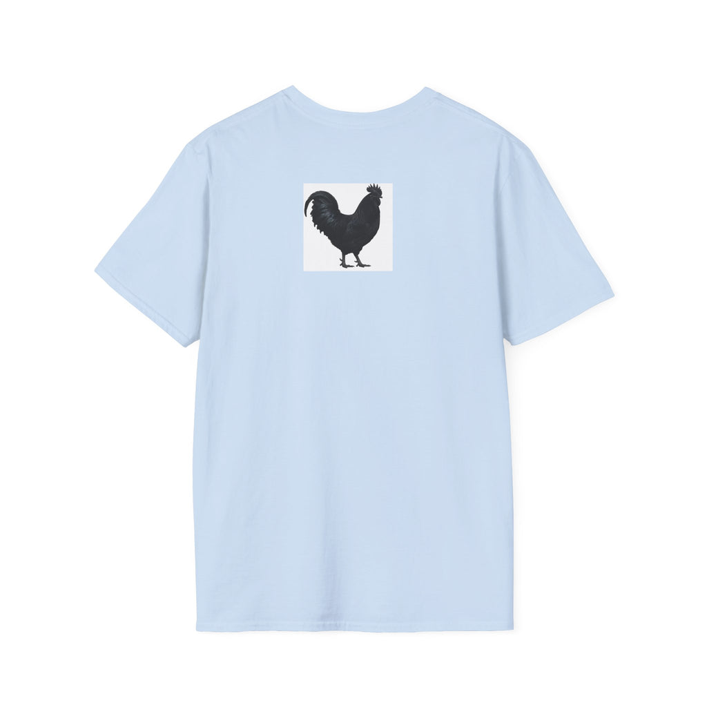 Rooster Sunset T-Shirt — "cock a doodle doooo" Humorous Farm Animal Tee