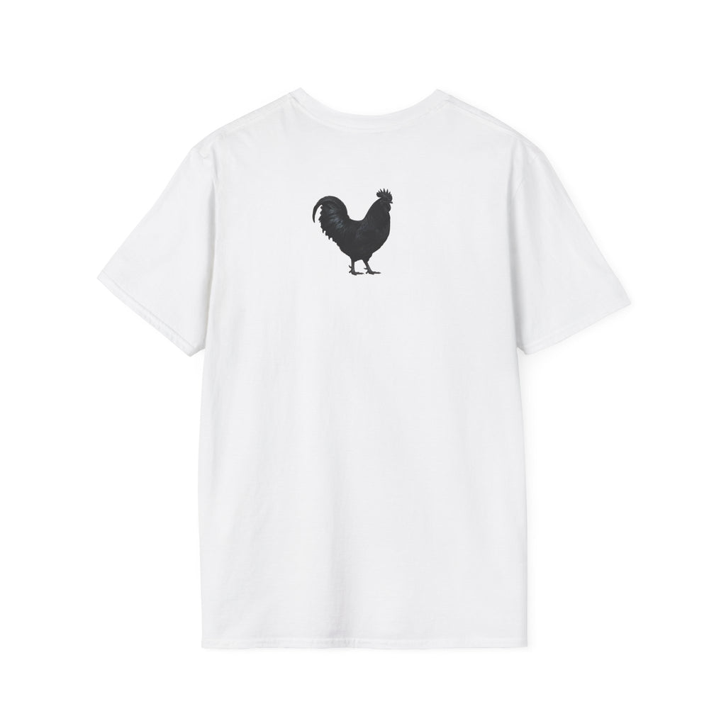 Rooster Sunset T-Shirt — "cock a doodle doooo" Humorous Farm Animal Tee