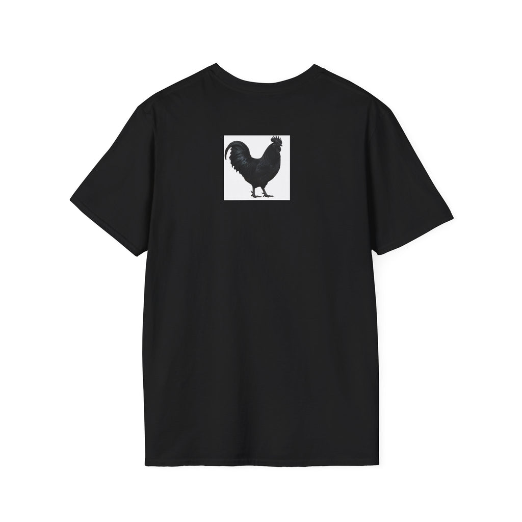 Rooster Sunset T-Shirt — "cock a doodle doooo" Humorous Farm Animal Tee
