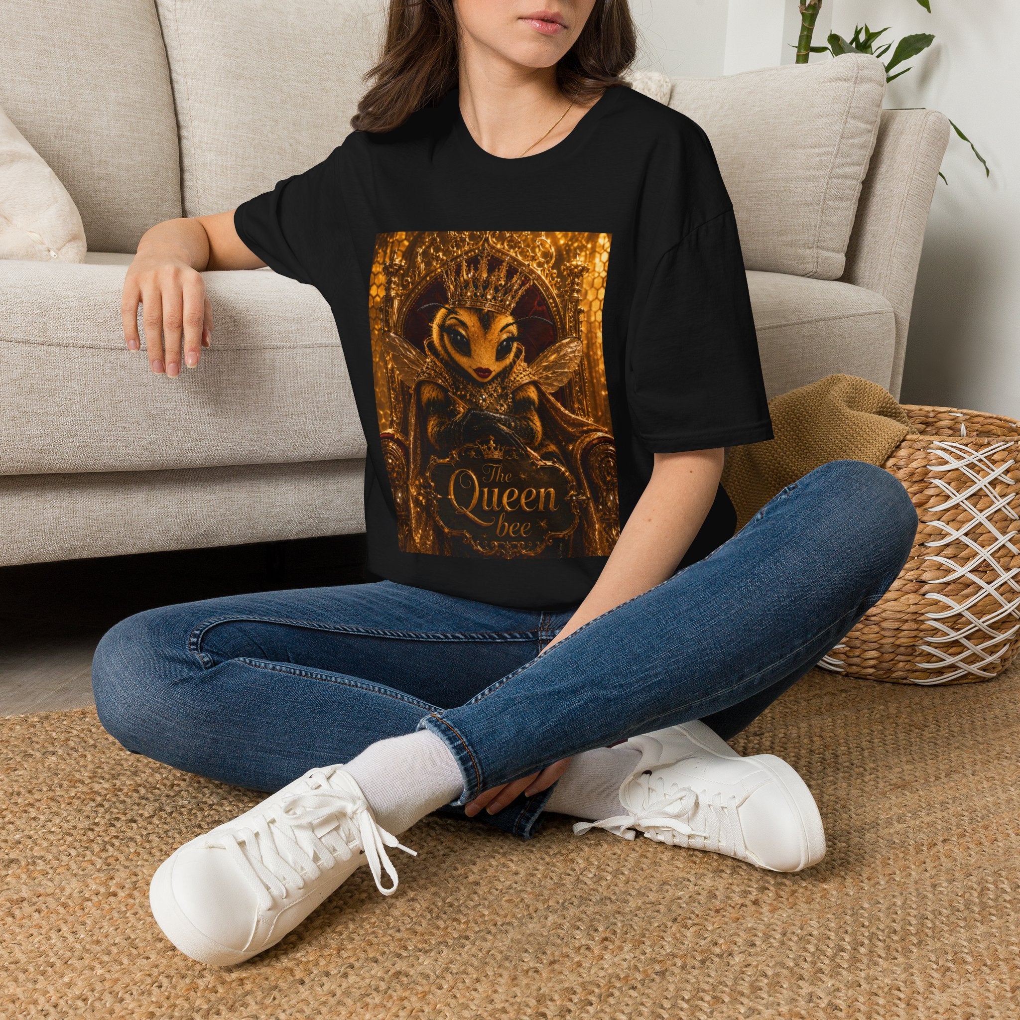 Queen Bee T-Shirt — Golden Regal Bee Graphic Tee